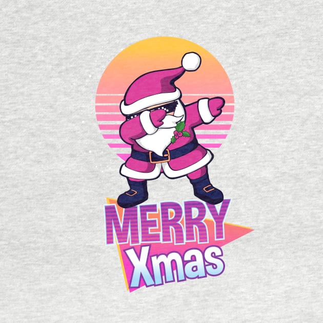 Cool 80s Dabbing Santa Dab Santa Funny  Christmas Gift by zeno27